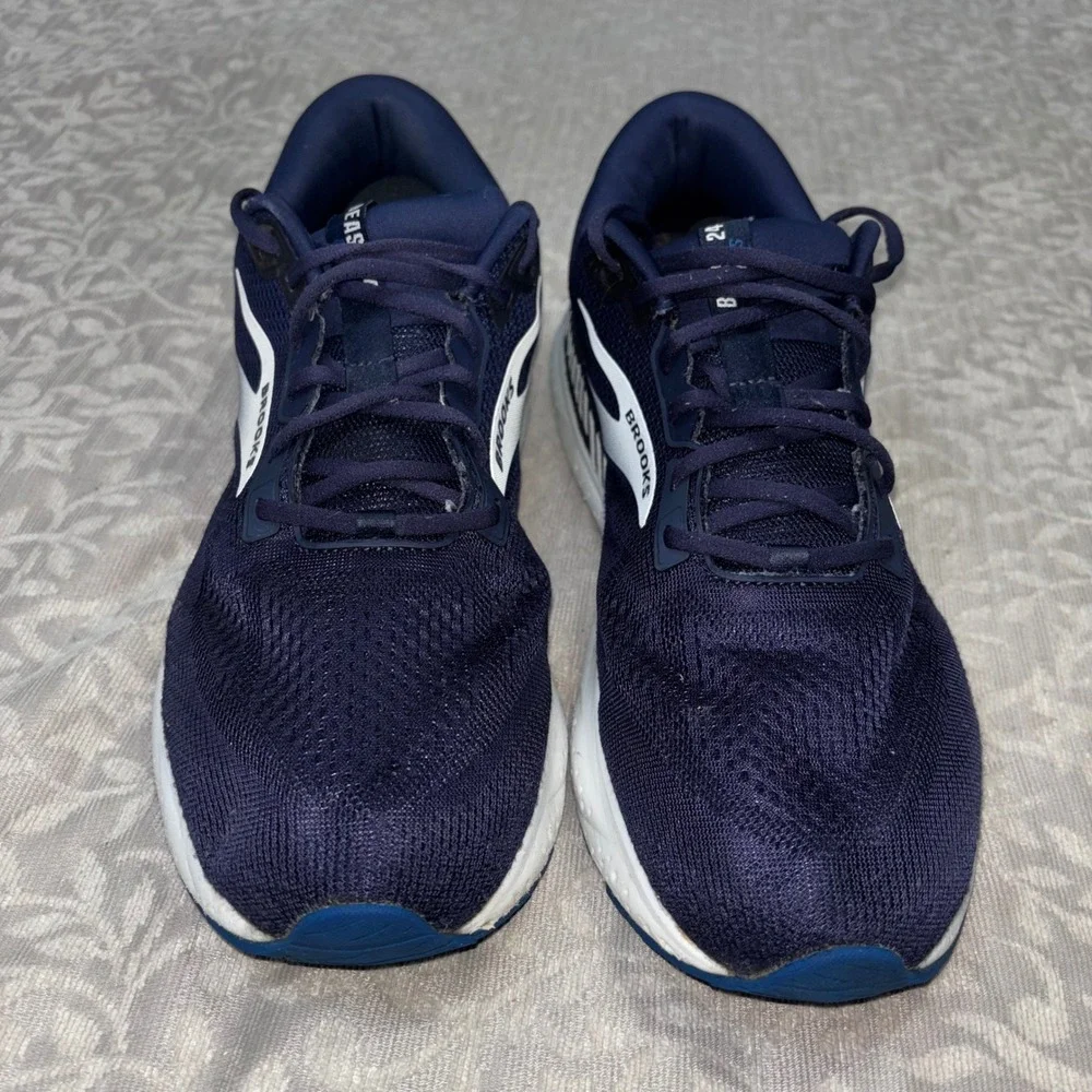 Brooks Beast GTS 24 Mens Running Shoes Navy Blue White Stability Sneakers Size15